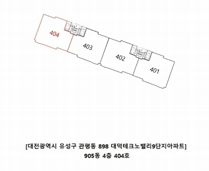 2025타경500315 대전광역시 유성구 배울2로 19, 대덕테크노밸리9단지아파트 905동 4층 404호 아파트[공급44평형] 경매 이미지