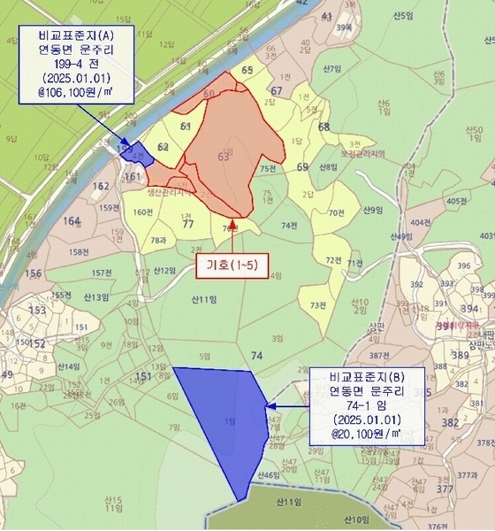 2025타경502799 세종특별자치시 연동면 문주리 63-3 임야 경매 이미지