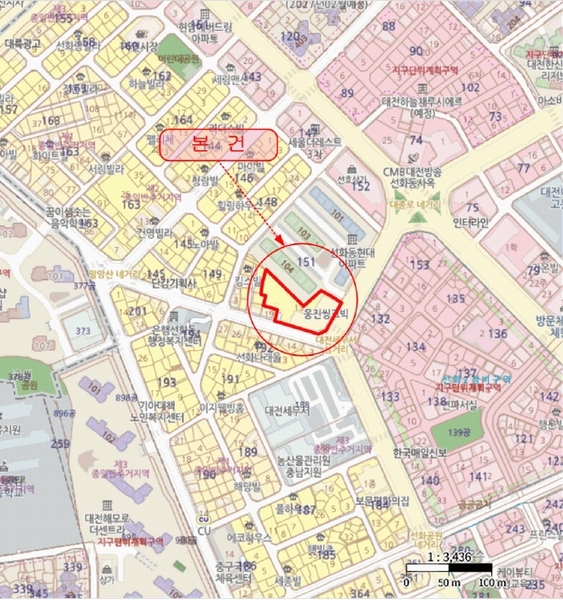 2025타경3690 대전광역시 중구 보문로 337, 선화현대빌딩 5층 506호 근린상가 경매 이미지