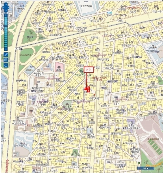 2025타경10885 서울특별시 금천구 독산로101길 46(독산동), 헤리움팰리스 2층 201호 다세대(빌라) 경매 이미지