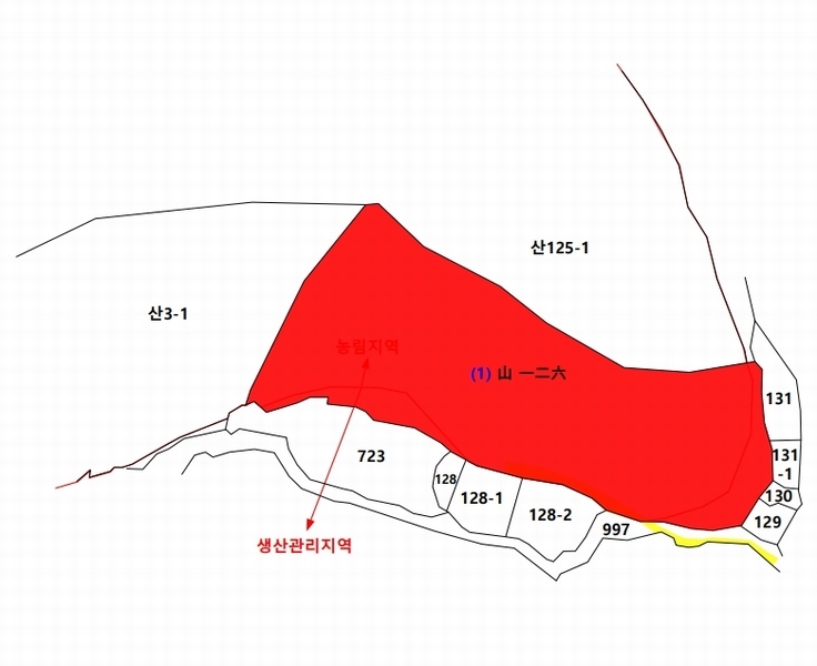 2025타경501877 충청남도 금산군 남이면 성곡리 산126 임야 경매 이미지