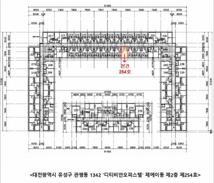 2025타경3104 대전광역시 유성구 테크노1로 12-22, 디티비안오피스텔 에이동 2층 254호 오피스텔[계약28평형] 경매 이미지