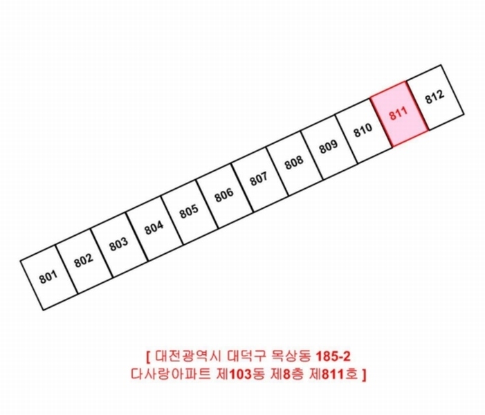2025타경502359 대전광역시 대덕구 대덕대로1470번길 55, 다사랑아파트 103동 8층 811호 아파트[공급21평형] 경매 이미지