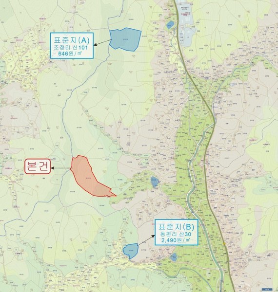 2025타경503372 충청남도 금산군 군북면 조정리 산131 임야 경매 이미지