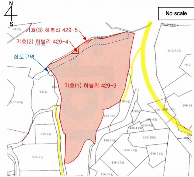 2025타경503450 세종특별자치시 장군면 하봉리 429-3 임야 경매 이미지