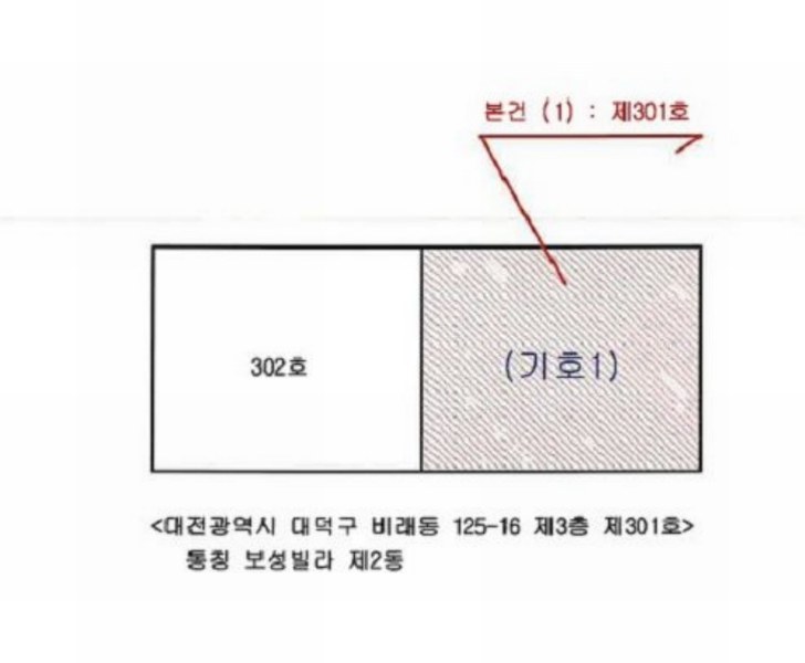 2025타경503687 대전광역시 대덕구 비래동로7번길 27, 보성빌라 3층 301호 다세대(빌라)[공급16평형] 경매 이미지