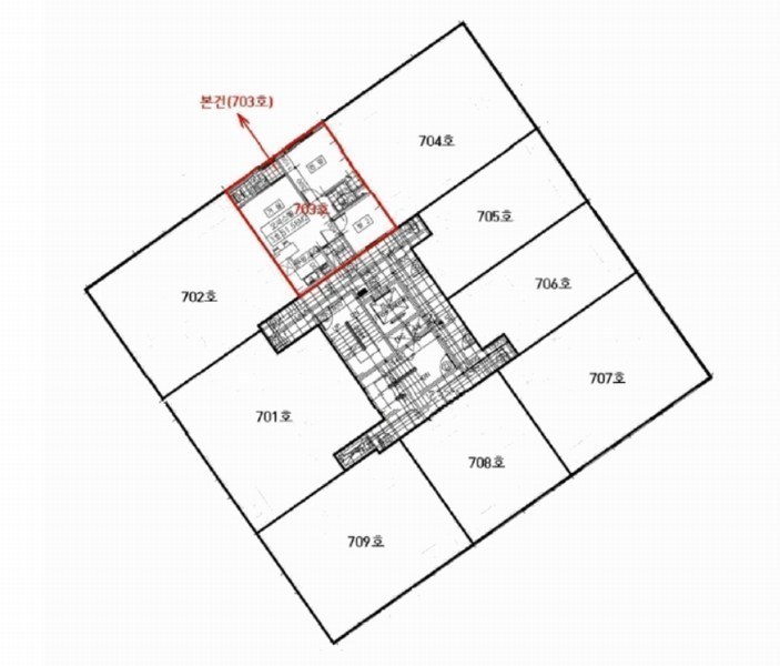 2025타경426 충청남도 천안시 동남구 일봉로 87-12, 이클래스 7층 703호 오피스텔[계약19평형] 경매 이미지