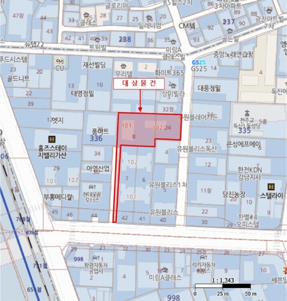 2025타경10980 서울특별시 금천구 두산로3길 17, 미림에이클래스 102동 11층 1104호 오피스텔 경매 이미지