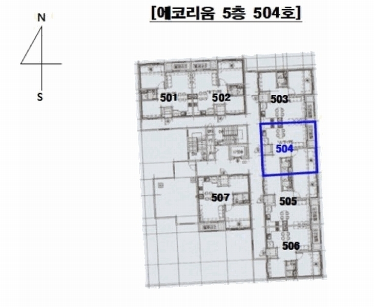 2025타경502021 대전광역시 서구 계룡로264번길 28-38, 에코리움 5층 504호 아파트[공급22평형] 경매 이미지