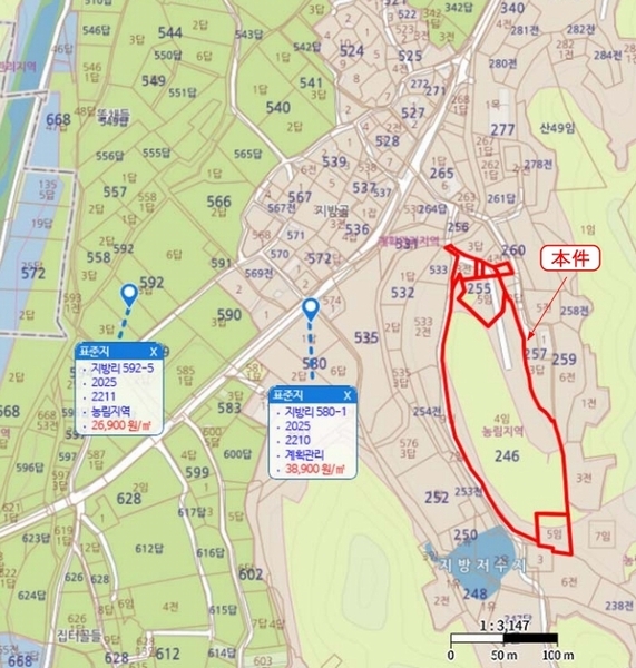 2025타경2859 충청남도 금산군 진산면 지방리 255-5 임야 경매 이미지