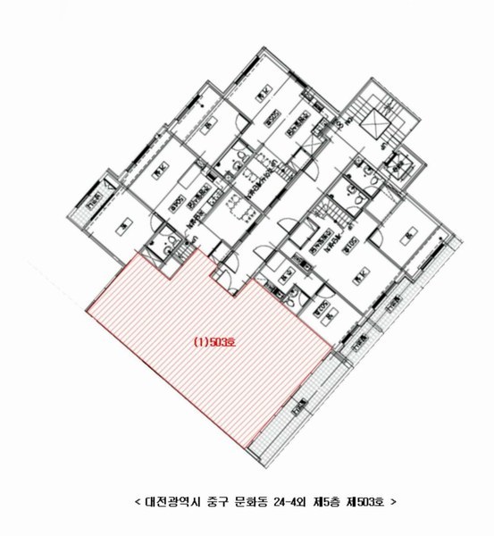 2025타경503636 대전광역시 중구 보문산로369번길 69, 베스티아빌Ⅲ 5층 503호 다세대(빌라)[공급36평형] 경매 이미지