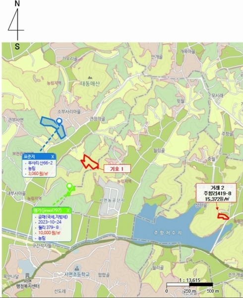2025타경740 충청남도 서천군 서면 부사리 산33-8 임야 경매 이미지