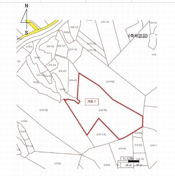 2025타경740 충청남도 서천군 서면 부사리 산33-8 임야 경매 이미지