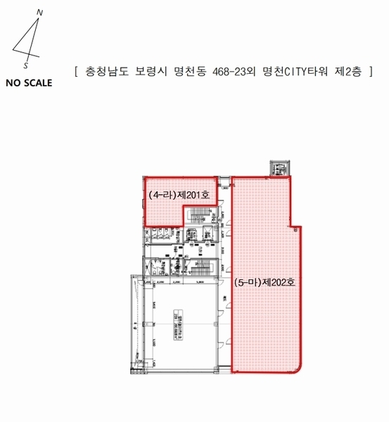 2025타경818 충청남도 보령시 명천중앙길 8, 명천CITY타워 2층 201호 근린상가 경매 이미지