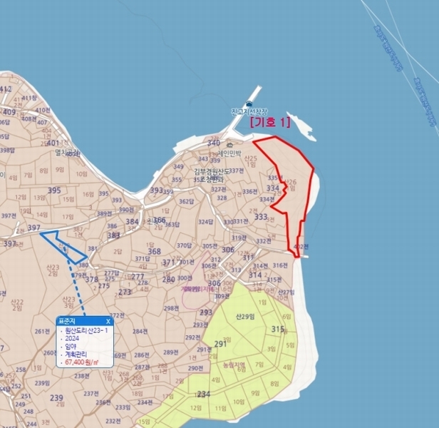 2025타경15984 충청남도 보령시 오천면 원산도리 333-6 임야 경매 이미지