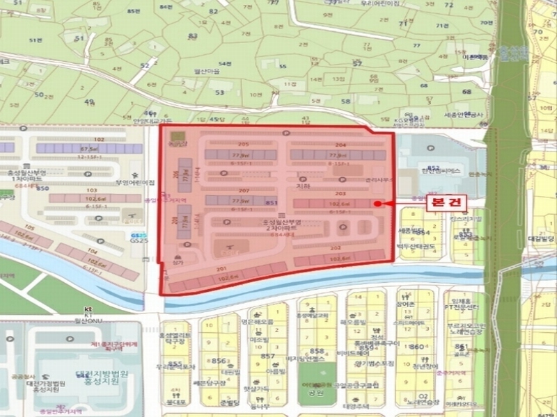 2024타경22187 충청남도 홍성군 홍성읍 월산로30번길 38, 부영아파트 203동 5층 501호 아파트[공급31평형] 경매 이미지
