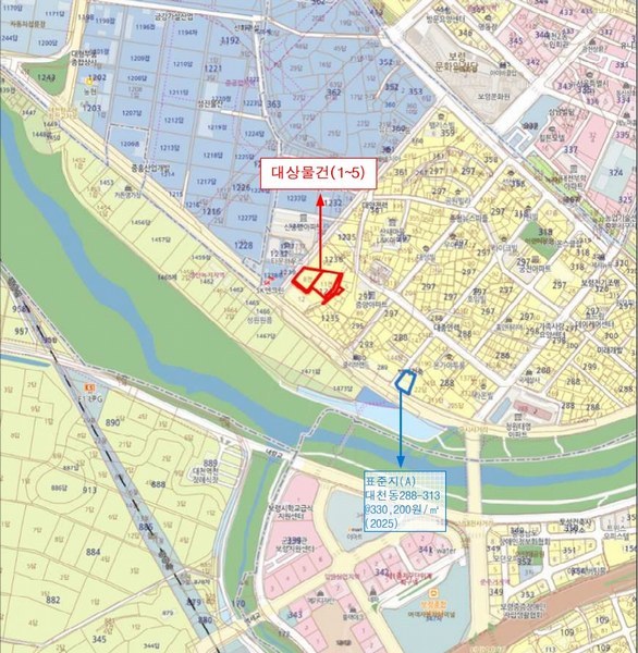 2025타경1112 충청남도 보령시 대천동 1238-8 농지 경매 이미지