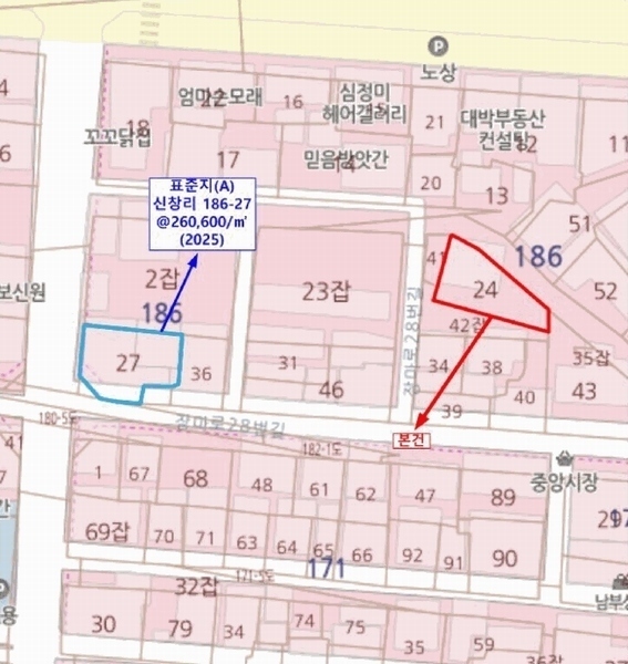 2025타경15633 충청남도 서천군 장항읍 신창리 186-24 대지 경매 이미지