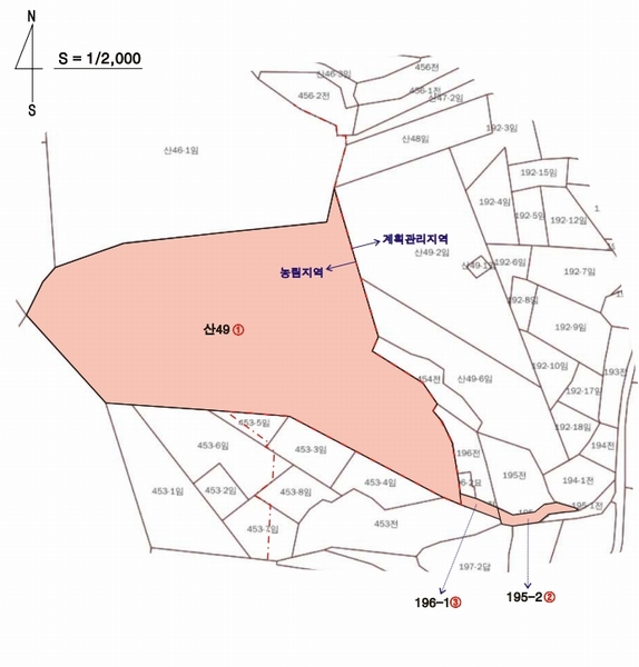 2025타경15806 충청남도 서천군 비인면 칠지리 산49 임야 경매 이미지