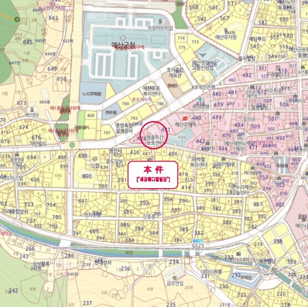 2025타경15864 충청남도 예산군 예산로 184, 세강메디컬빌딩 1층 101호외2개호 근린상가 경매 이미지