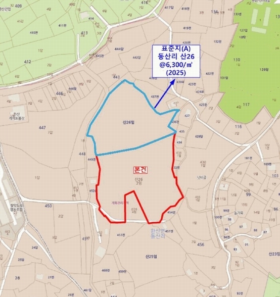 2025타경15918 충청남도 서천군 한산면 동산리 산26-3 임야 경매 이미지