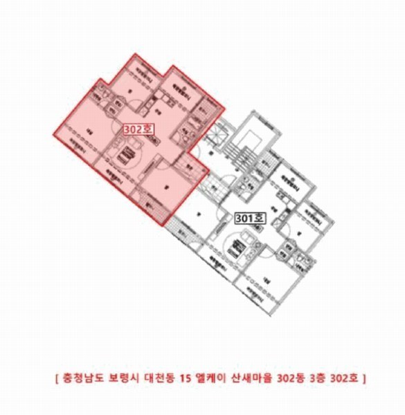 2025타경15738 충청남도 보령시 대천로 81-12, 엘케이 산새마을 302동 3층 302호 아파트 경매 이미지