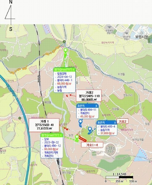 2025타경15759 충청남도 보령시 남포면 봉덕리 493-16 농지 경매 이미지