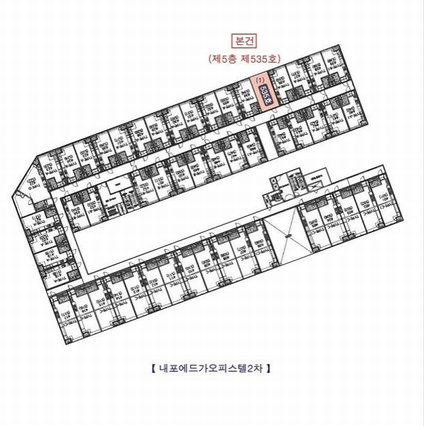 2025타경15820 충청남도 예산군 청사로 190, 내포에드가오피스텔2차 5층 535호 오피스텔[계약15평형] 경매 이미지