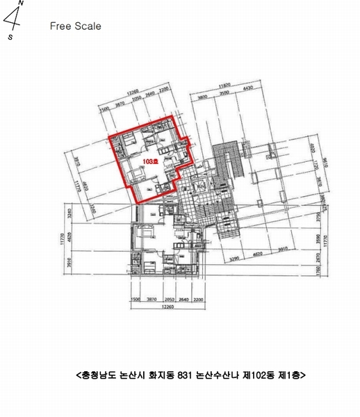 2024타경1008 충청남도 논산시 해월로 281, 논산수린나 102동 1층 103호 아파트[공급33평형] 경매 이미지
