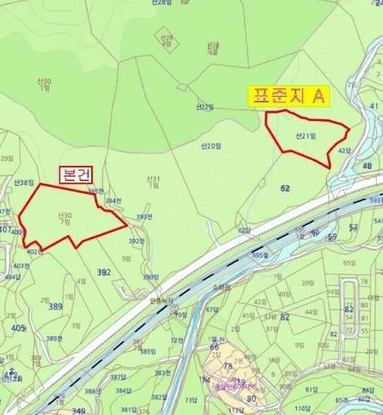 2025타경20308 충청남도 계룡시 엄사면 향한리 산30-7 임야 경매 이미지