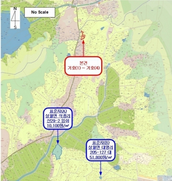 2023타경1957 충청남도 논산시 상월면 상도리 산70 임야 경매 이미지