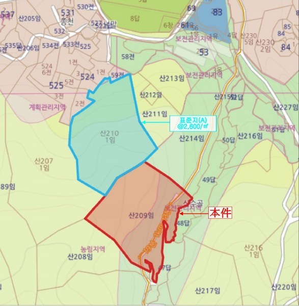 2025타경20282 충청남도 부여군 충화면 천당리 산209 임야 경매 이미지
