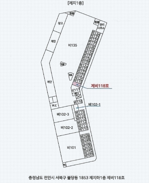 2025타경12061 충청남도 천안시 서북구 불당25로 23, 불당호반써밋플레이스센터시티아파트 지1층 비118호 근린상가 경매 이미지
