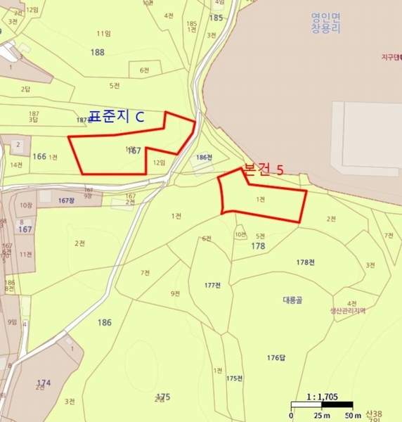 2025타경12127 충청남도 아산시 영인면 창용리 178-1 농지 경매 이미지
