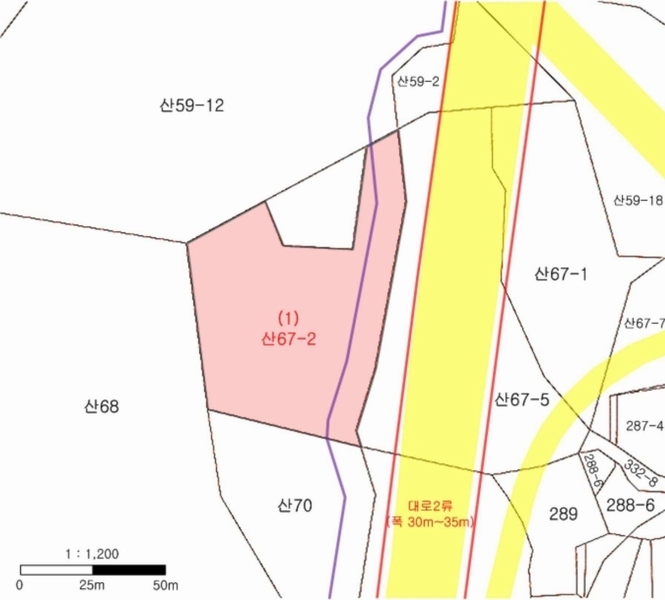 2025타경12447 충청남도 천안시 동남구 목천읍 삼성리 산67-2 임야 경매 이미지