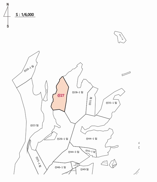 2024타경5812 충청남도 아산시 음봉면 신정리 산27 임야 경매 이미지