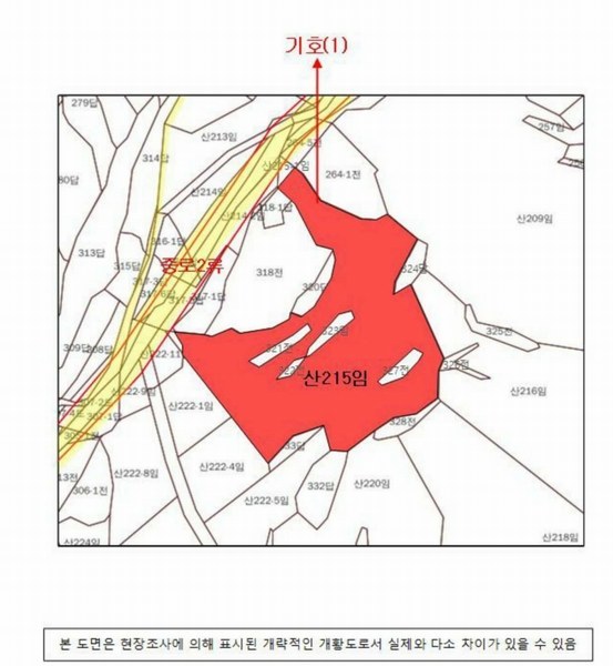 2025타경501 경상남도 사천시 실안동 산215 임야 경매 이미지