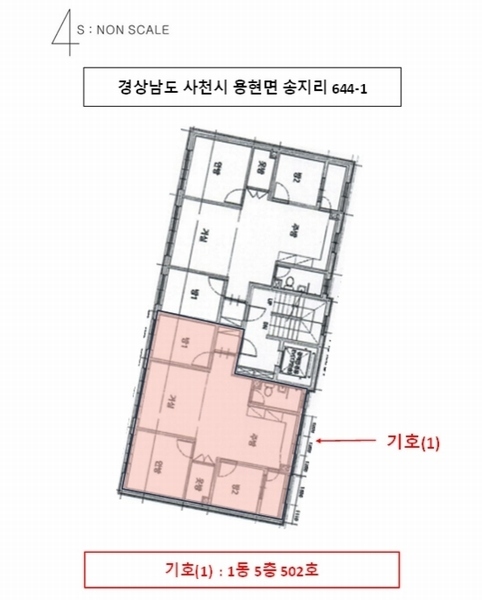 2022타경5184 경상남도 사천시 용현면 신송길 80-14, 로벨리아 1동 5층 502호 다세대(빌라) 경매 이미지