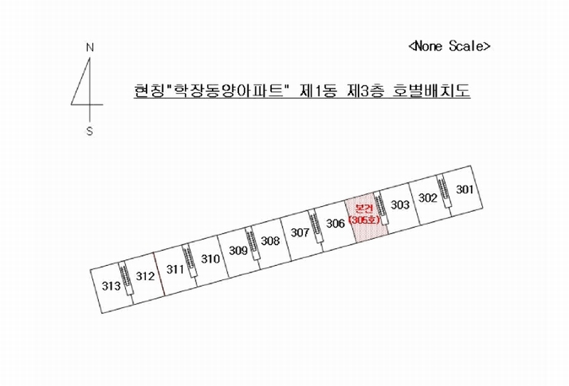 2025타경373 부산광역시 사상구 주례로 232, 학장동양아파트 1동 3층 305호 아파트[공급18평형] 경매 이미지