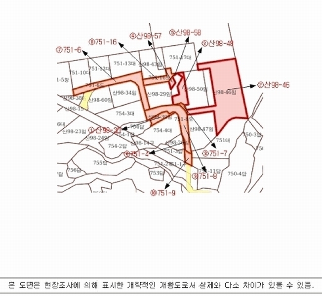 2025타경502 경상남도 산청군 단성면 운리 산98-30 임야 경매 이미지