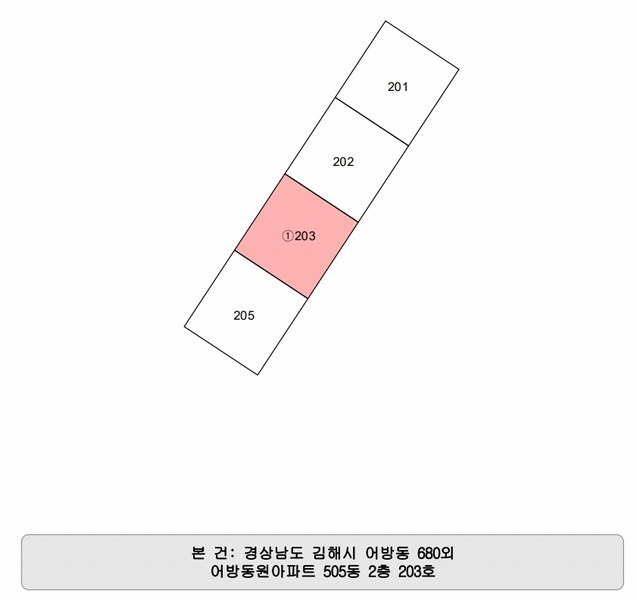 2025타경12105 경상남도 김해시 활천로 181, 어방동원아파트 505동 2층 203호 아파트[공급31평형] 경매 이미지