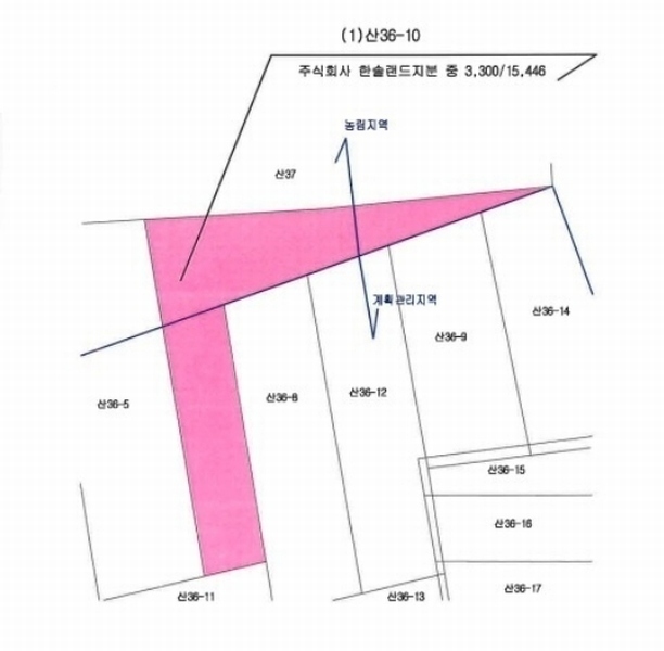 2024타경4451 충청남도 아산시 배방읍 회룡리 산36-10 임야 경매 이미지
