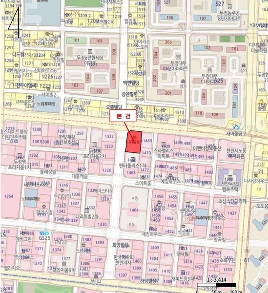 2024타경113218 충청남도 천안시 서북구 두정로 228, 디지털월드 4층 4101호 근린상가 경매 이미지