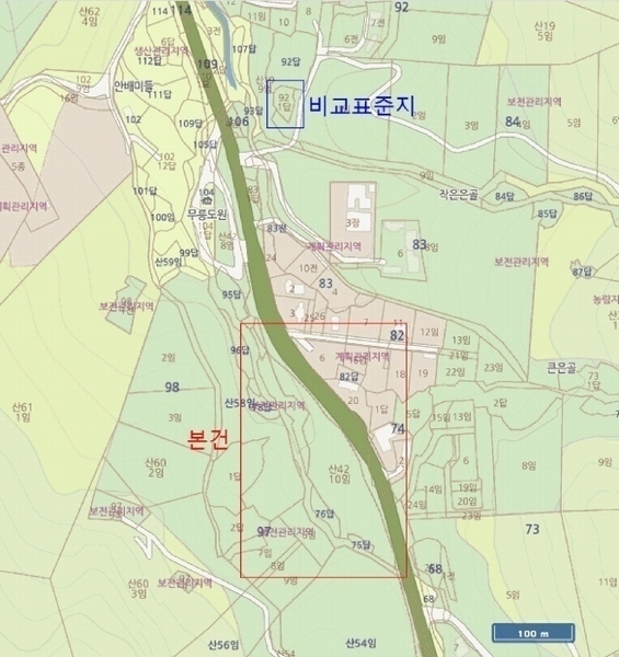 2025타경11685 충청남도 아산시 배방읍 수철리 75 임야 경매 이미지