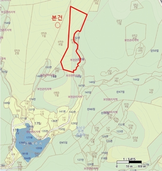 2025타경11948 충청남도 천안시 동남구 동면 죽계리 산60-4 임야 경매 이미지
