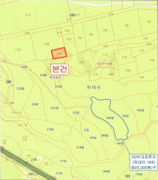 2020타경1853 충청남도 공주시 계룡면 하대리 260-11 농지 경매 이미지