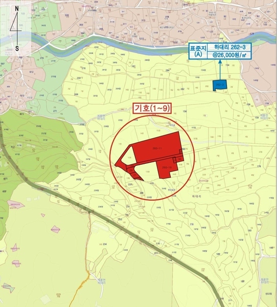 2020타경1853 충청남도 공주시 계룡면 하대리 260-11 농지 경매 이미지