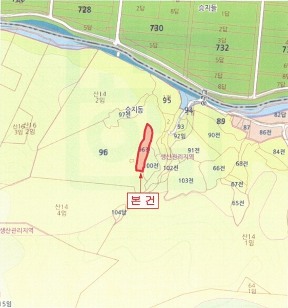 2024타경22360 충청남도 청양군 정산면 남천리 96 농지 경매 이미지