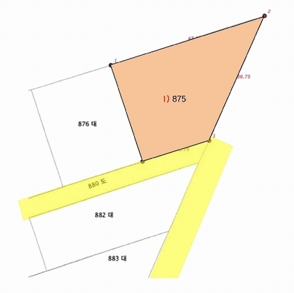 2025타경20266 충청남도 공주시 반포면 학봉리 875 대지 경매 이미지