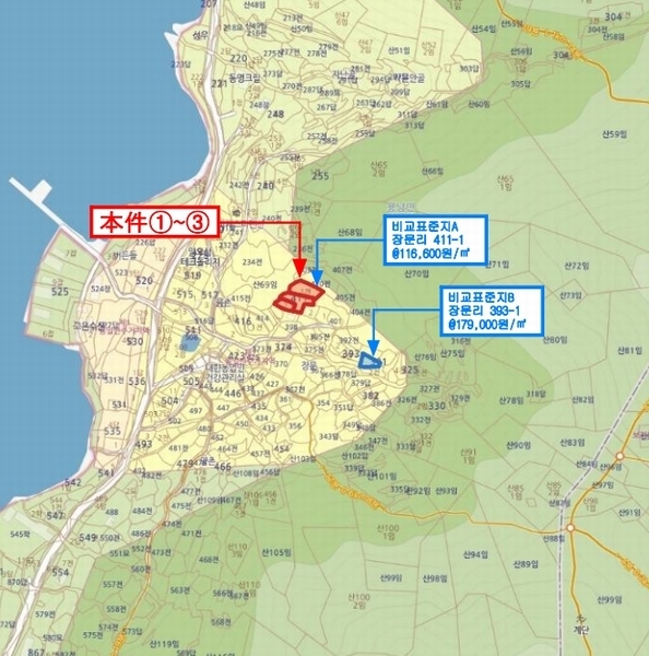 2024타경1424 경상남도 통영시 용남면 장문리 411-1 대지 경매 이미지